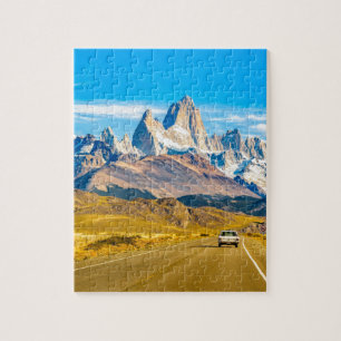 Quebra-cabeça Montanhas nevado de Andes, EL Chalten, Argentina