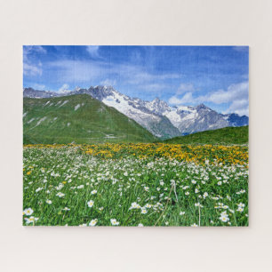 Quebra-cabeça Montanhas Primavera do Vale dos Alpes suíços