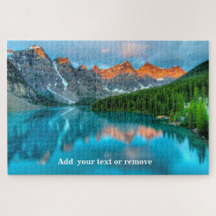 Quebra-cabeça Montanhas refletidas no Lago Louise, Alberta Canad