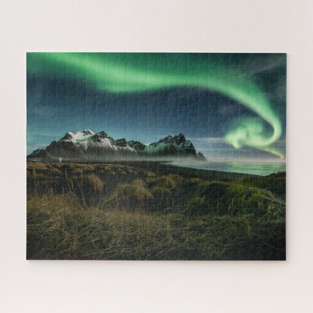 Quebra-cabeça Montanhas | Vestrahorn Mountain, Islândia (Horizontal)