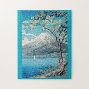 Quebra-cabeça Monte Fuji do lago Yamanaka impressão por H.Takaha