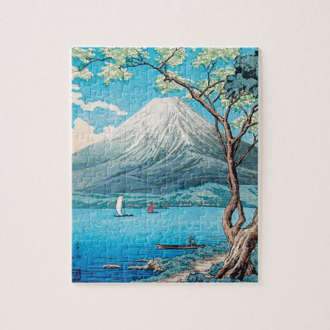 Quebra-cabeça Monte Fuji do lago Yamanaka por Hiroaki Takahashi (Vertical)