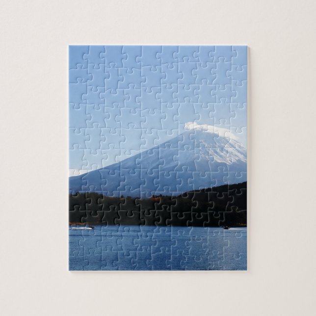 Quebra-cabeça Monte Fuji Fuji Lake Kawaguchi (Vertical)