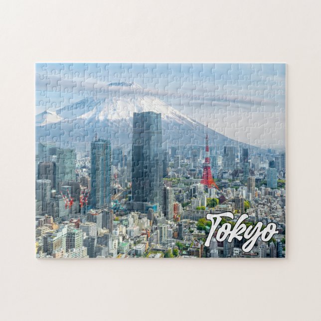 Quebra-cabeça Monte Fuji, Linda Tóquio, Japão (Horizontal)