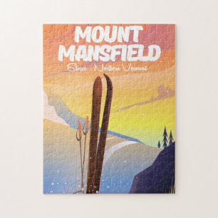 Quebra-cabeça Monte Mansfield, norte Stowe Vermont ski