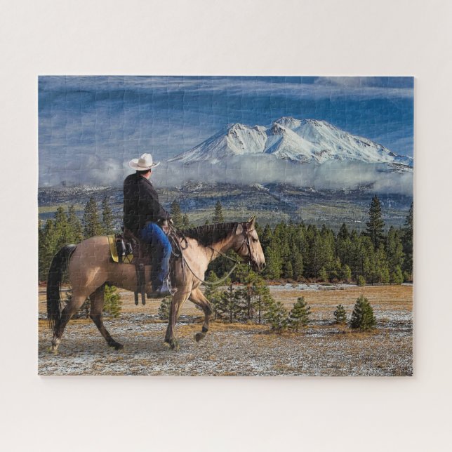 QUEBRA-CABEÇA MONTE SHASTA COM CAVALO E CORREDOR (Horizontal)