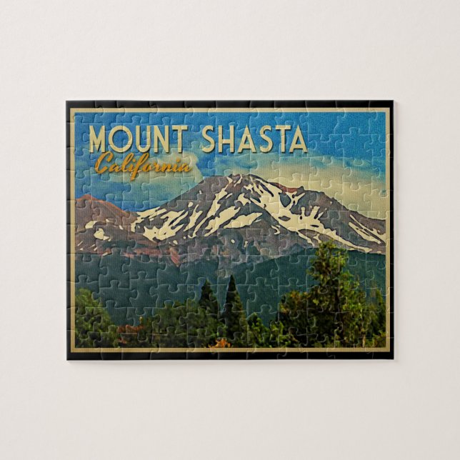 Quebra-cabeça Monte Shasta Vintage (Horizontal)