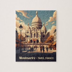 Quebra-cabeça Montmartre Paris com basílica do Sagrado Coração