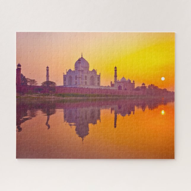 Quebra-cabeça Monumentos | Taj Mahal à Sunset (Horizontal)