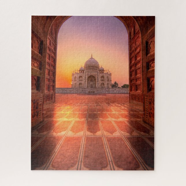 Quebra-cabeça Monumentos | Taj Mahal, Índia à Sunset (Vertical)