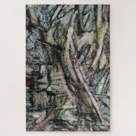 Quebra-cabeça Moody Dynamic Modern Monocromo Abstrato