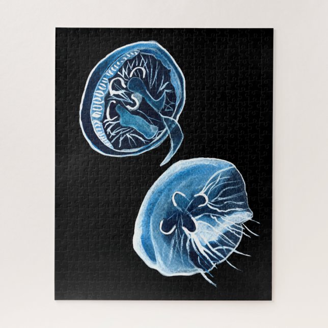 Quebra-cabeça MoonJellyfish — arte da aquarela (Vertical)