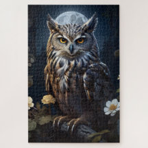 Moonlight Owl vigiando a escuridão