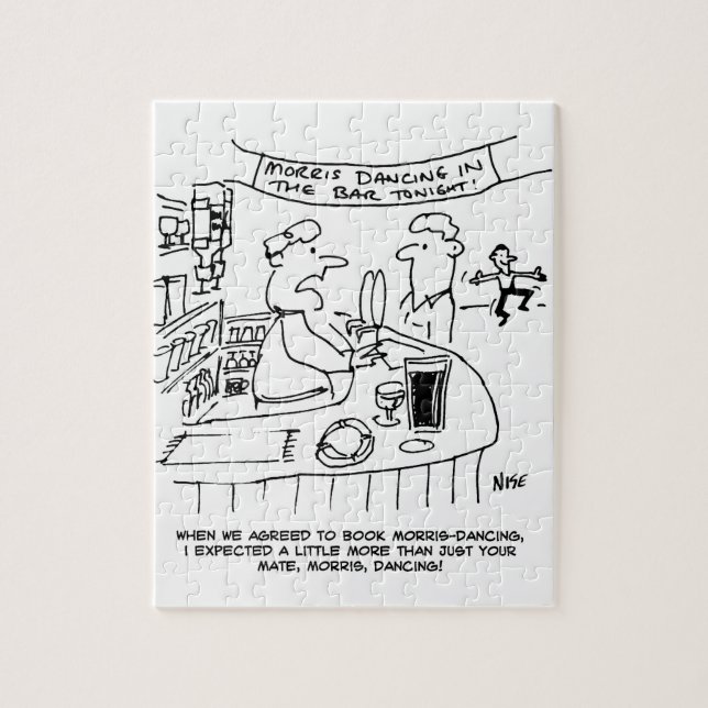 Quebra-cabeça Morris Dançando em Pub. Tradicional Dança Morris (Vertical)