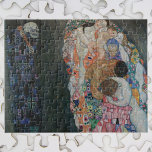 Quebra-cabeça Morte e vida de Gustav Klimt Vintage Art Nouveau<br><div class="desc">Morte e vida (1908) de Gustav Klimt é uma pintura de arte vitoriana simbolismo das belas artes com duas partes separadas, Vida e Morte. À esquerda, a morte é representada por um clássico ceifeiro com crânio de ressonância, coberto por um roupão escuro enfeitado com uma cruz religiosa. À direita está...</div>