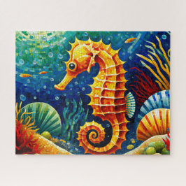 Quebra-cabeça Mosaic Seahorse Ocean Life Sea Creature