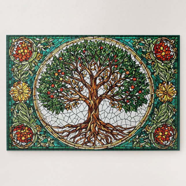 Quebra-cabeça Mosaico da Árvore da Vida (Horizontal)