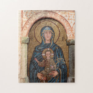 Quebra-cabeça Mosaico da Virgem Maria e Jesus