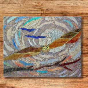 Quebra-cabeça Mosaico de Coruja Voadora