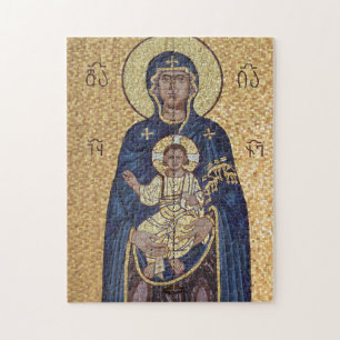 Quebra-cabeça Mosaico de Maria e Jesus