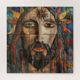 Quebra-cabeça Mosaico do Cristo Folk