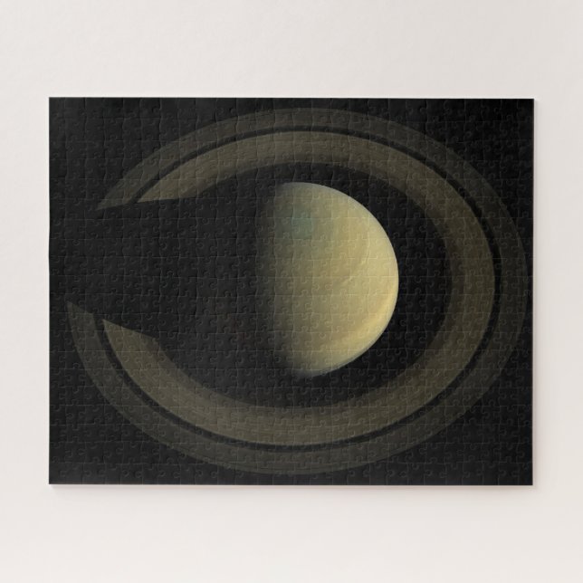 Quebra-cabeça Mosaico Do Planeta Saturno E Seus Anéis Principais (Horizontal)