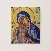 Mosaico Madonna & ícone da criança