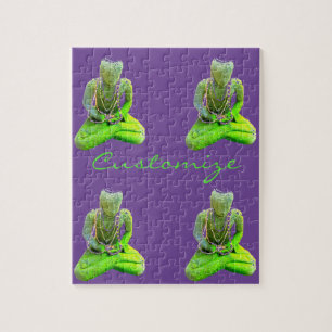 Quebra-cabeça Mossy Green Buddha Meditando Thunder_Cove