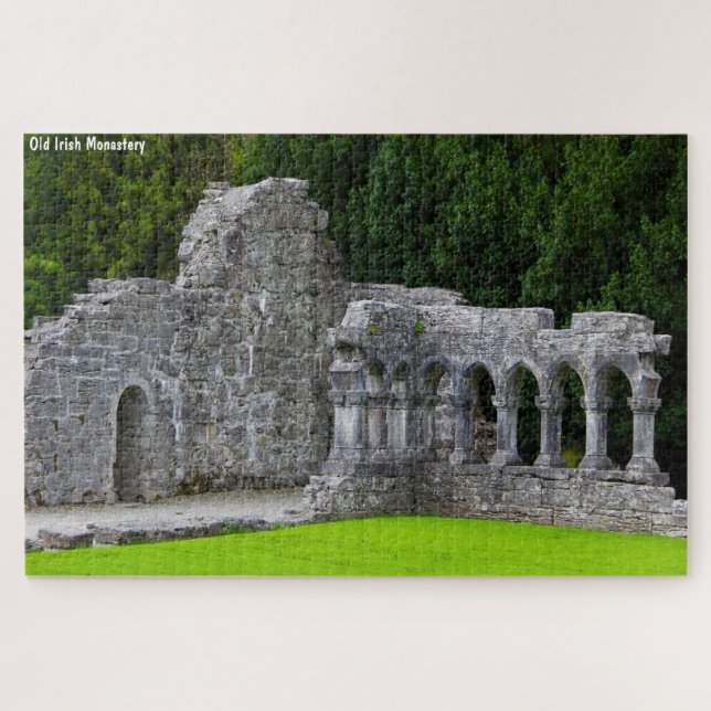 Quebra-cabeça Mosteiro Antigo Irlandês (Horizontal)