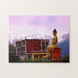 Quebra-cabeça Mosteiro de Likir e Buda Maitreya /Ladakh