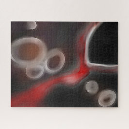 Quebra-cabeça Motif Arterial: Abstrato preto, branco e vermelho