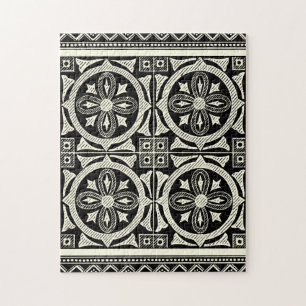 Quebra-cabeça Motif de Mandala Preto e Branco pelo Vision Studio