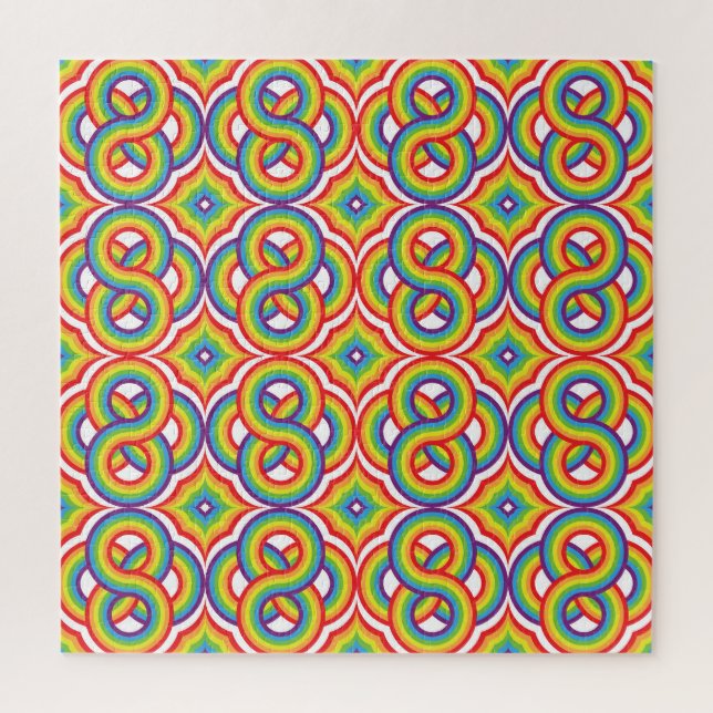Quebra-cabeça Motifs Simples Coloridos Modernos (Vertical)
