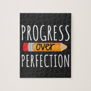 Quebra-cabeça Motivational Progress Over Perfection