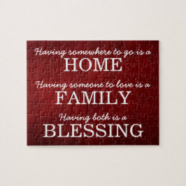 Quebra-cabeça Motivational Typography Family Quote