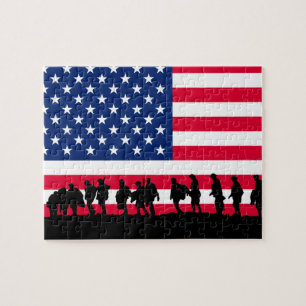 Quebra-cabeça Motivo da bandeira dos soldados dos EUA do