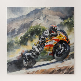 Quebra-cabeça Moto-moto que corria uma montanha acima