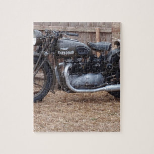 Quebra-cabeça Motocicleta das forças armadas do vintage