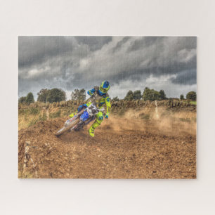 Quebra-cabeça Motocross action bike
