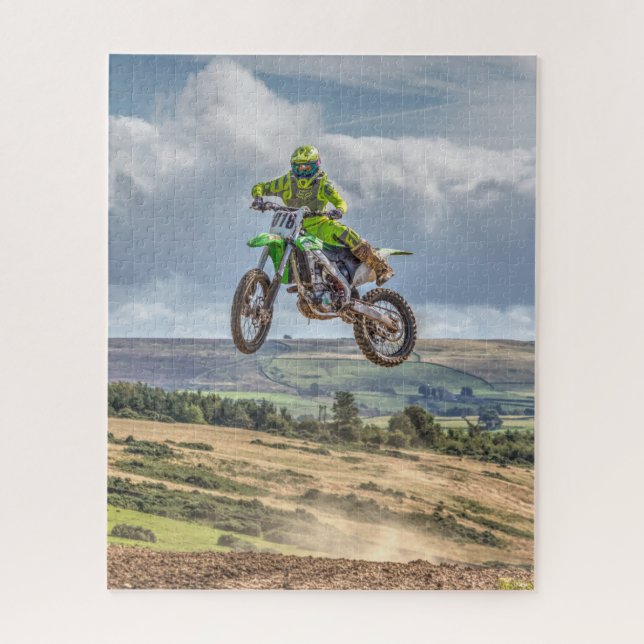 Quebra-cabeça Motocross action bike (Vertical)