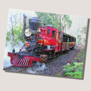 Quebra-cabeça Motor a vapor locomotiva da locomotiva da ferrovia