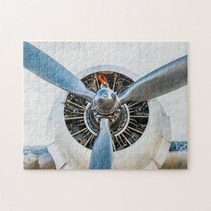 Quebra-cabeça Motor De Aeronave E Hélice Azul