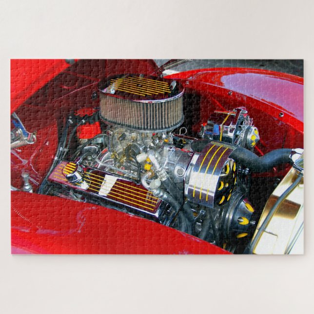 Quebra-cabeça Motor de Automóveis Personalizado (Horizontal)