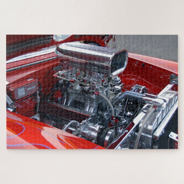 Quebra-cabeça motor de carro personalizado (Horizontal)