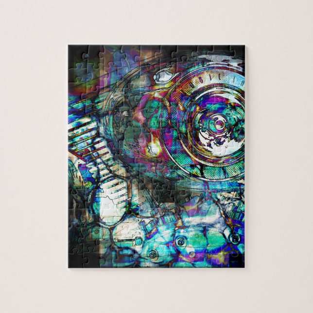 Quebra-cabeça Motor de motociclo a gasolina (Vertical)