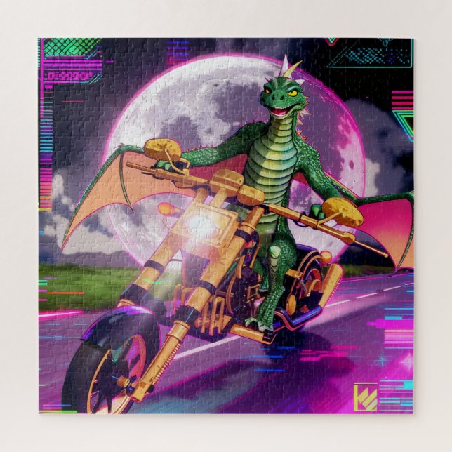 Quebra-cabeça Motorcycle Racing Dragon (Vertical)