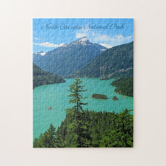 Quebra-cabeça Mountain Lake Scenery em North Cascades WA (Vertical)