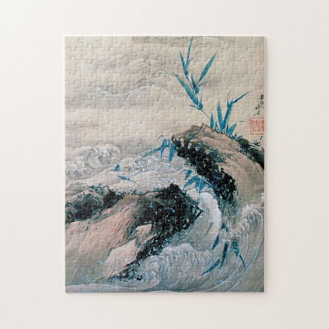 Quebra-cabeça Mountain Stream, Hokusai (Vertical)