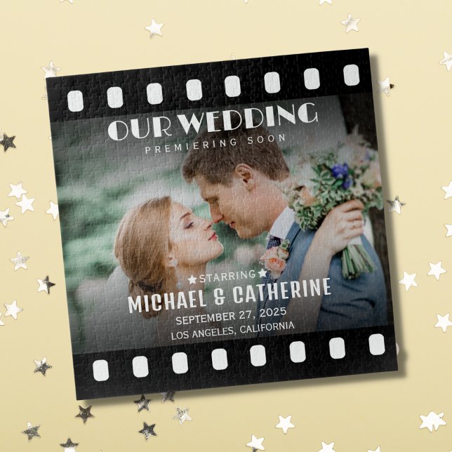 Quebra-cabeça Movie Poster Film Strip Black And White Wedding (Criador carregado)