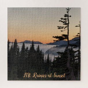 Quebra-cabeça Mt. Rainier ao Pôr do Sol